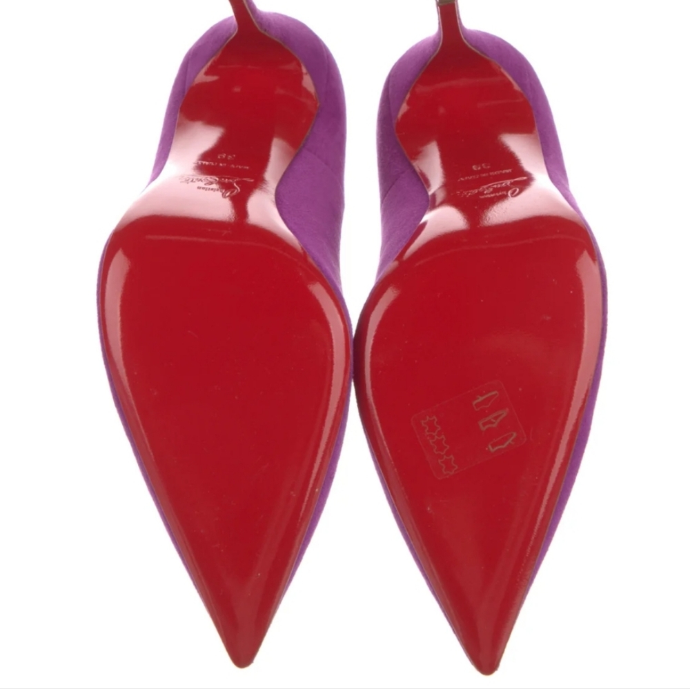 Christian Louboutin Suede Purple Pumps - Picture 4 of 4